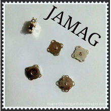 JM snap button magnet with sewing holes brass coating